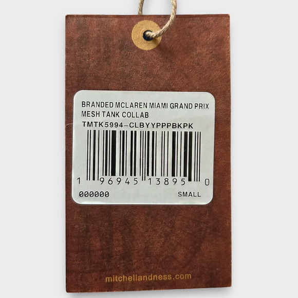 NWT - McLaren Racing F1 Miami GP Big Face Tank Jersey | Mitchell & Ness Collab - Picture 8 of 11